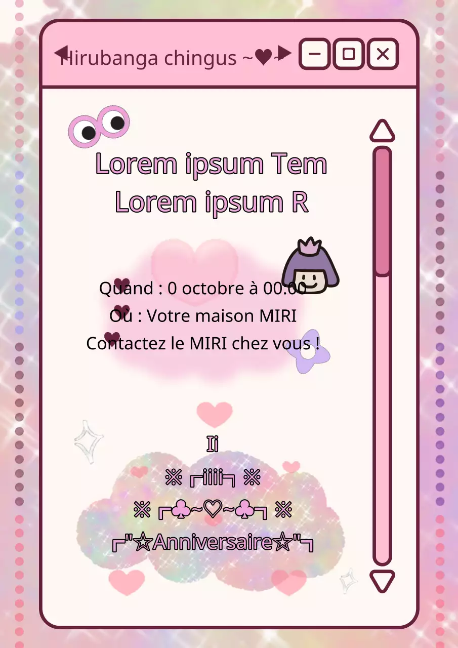 Invitation à un joyeux anniversaire avec un concept rétro en rose