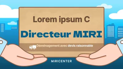 Mignonne publicité d'une entreprise d'emballage bleue et brune