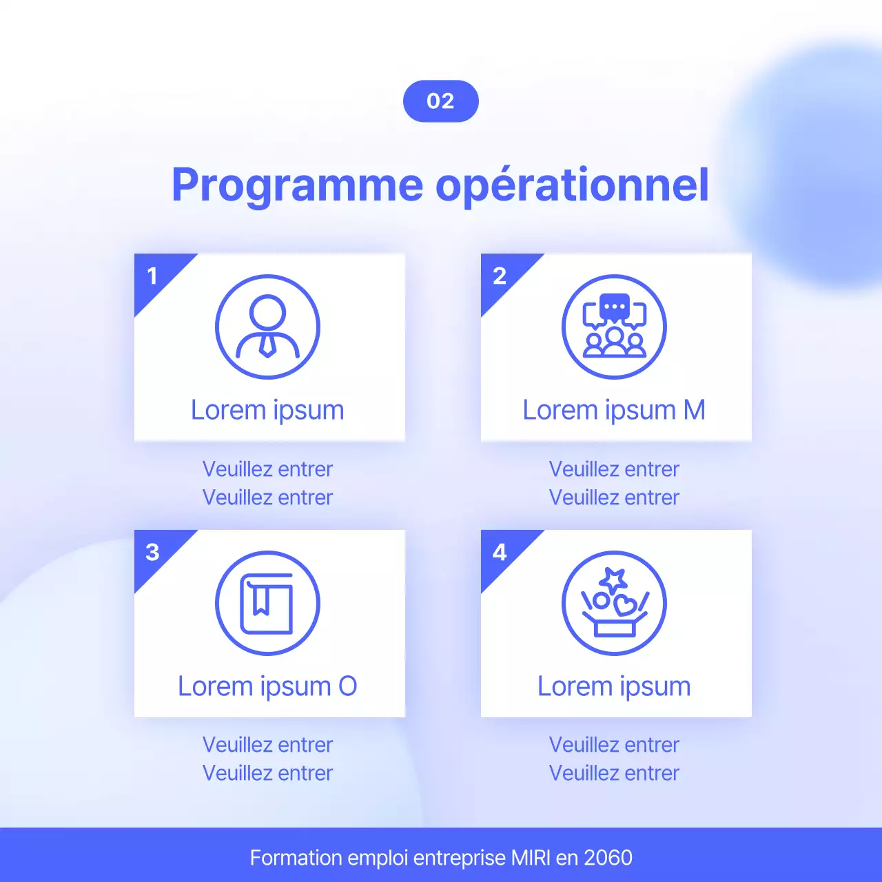 Guide des programmes modernes de formation à l'emploi en bleu et blanc