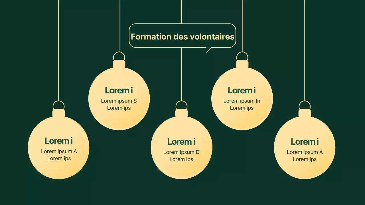 Un tutoriel minimaliste vert et jaune sur l'emploi du temps des bénévoles