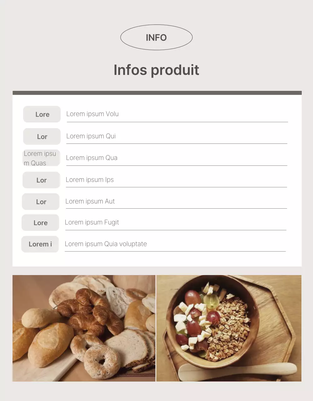 Promouvoir un produit simple dans les tons beige et marron