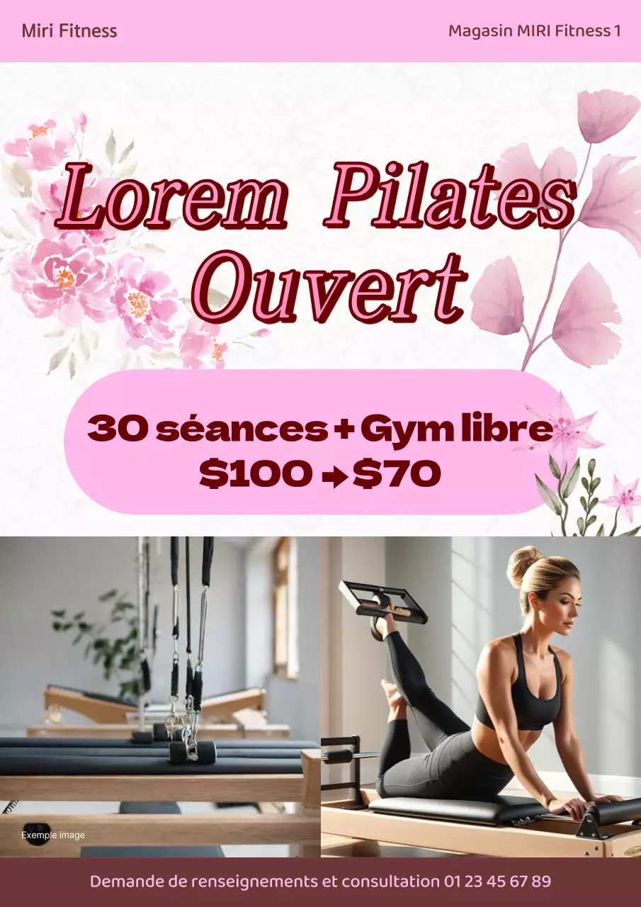 Promouvoir le Pilates de printemps en rose et en joli