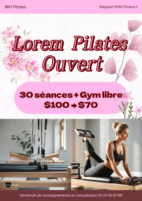 Promouvoir le Pilates de printemps en rose et en joli