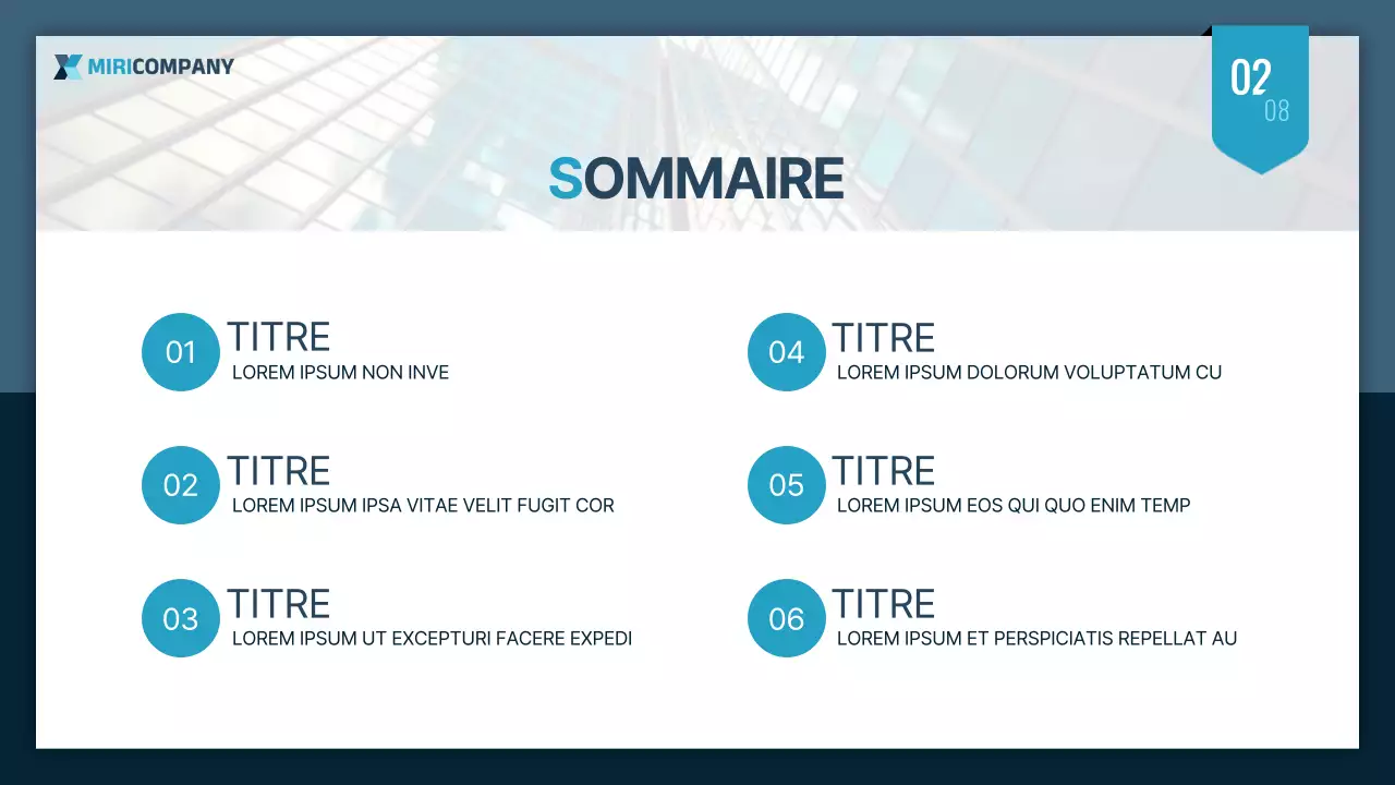 Présentation d'entreprise simple en bleu marine et menthe