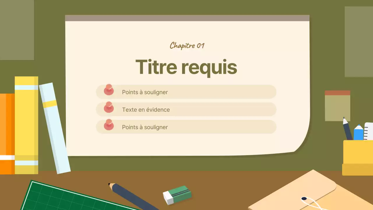 Un employé de bureau en kaki et marron Rapport d'activité