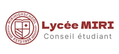 Logo de l'école secondaire sous la forme d'un symbole circulaire de l'éducation en bordeaux