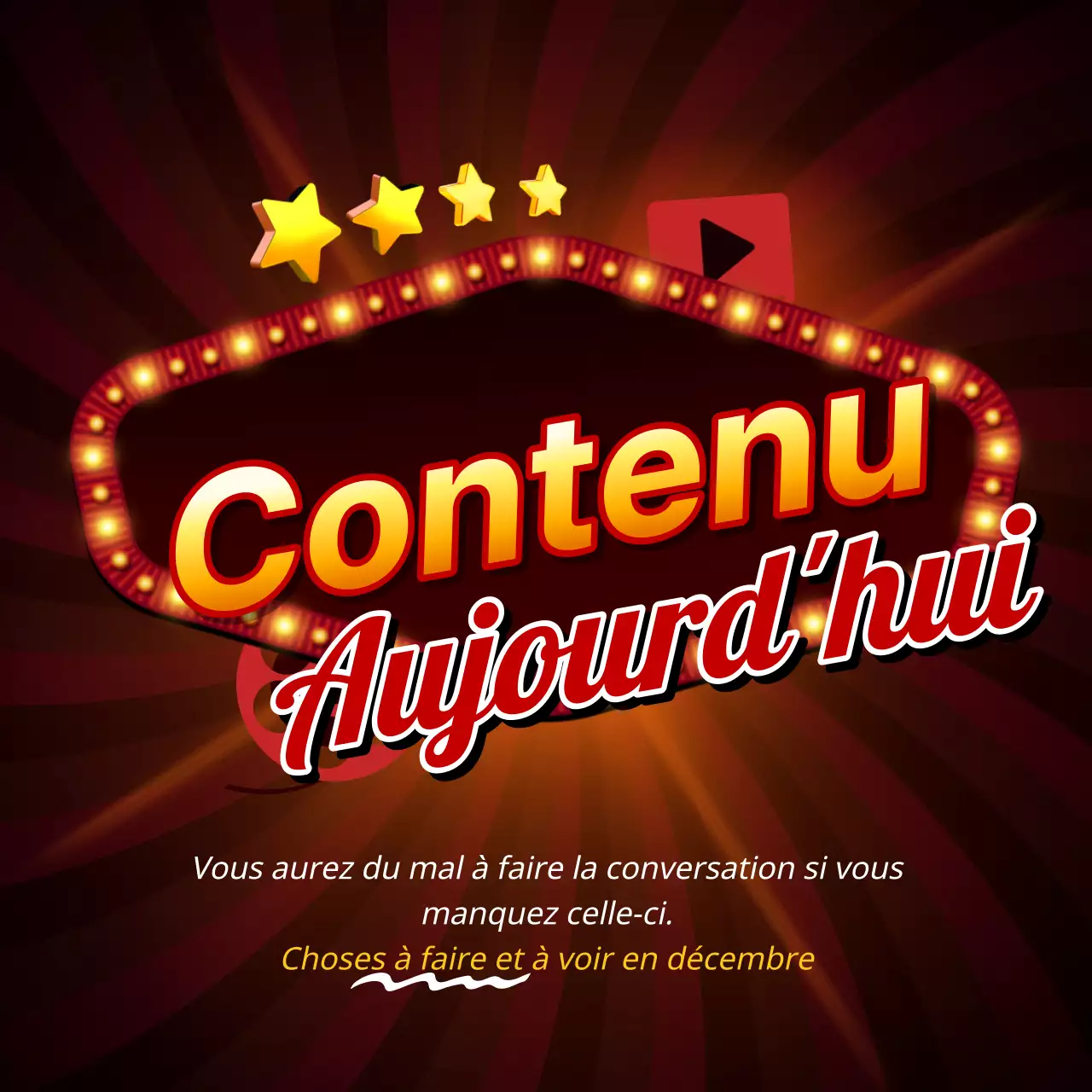 Un billet d'introduction au contenu rouge et jaune rétro