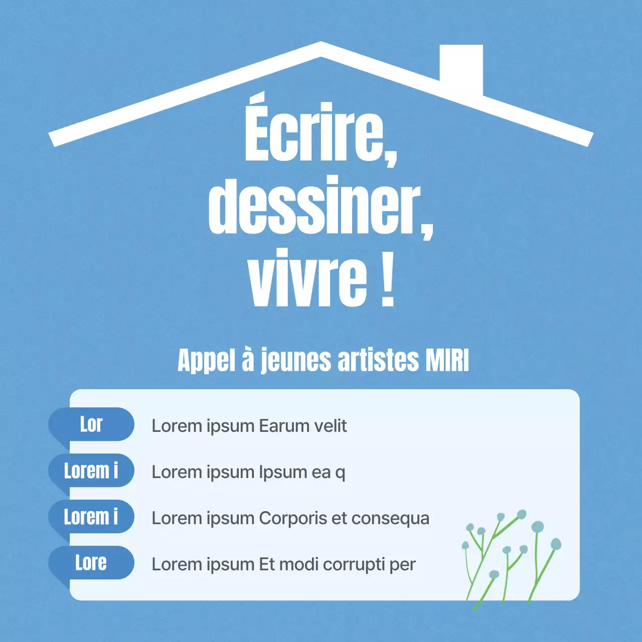 Promouvoir un recrutement de locataires bleu clair et frais