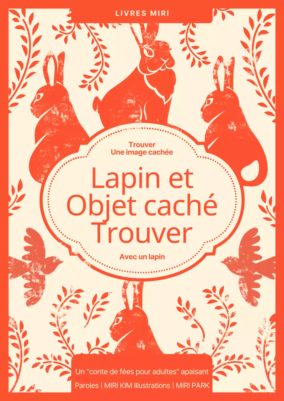 Couverture de livre d'enfant vintage en rouge et beige
