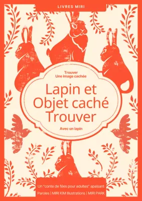 Couverture de livre d'enfant vintage en rouge et beige