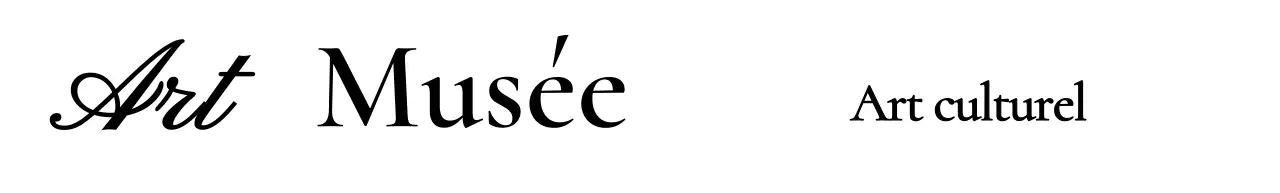 Logo de musée avec un concept cursif de classe