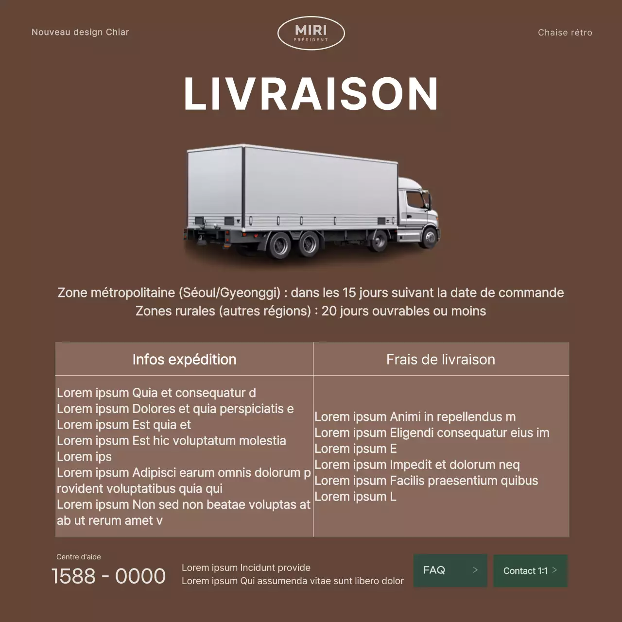 Brand une chaise simple en gris et vert