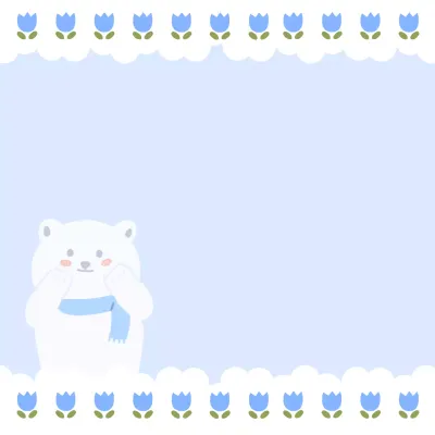 Bloc-notes mignon en forme d'ourson en bleu clair et blanc