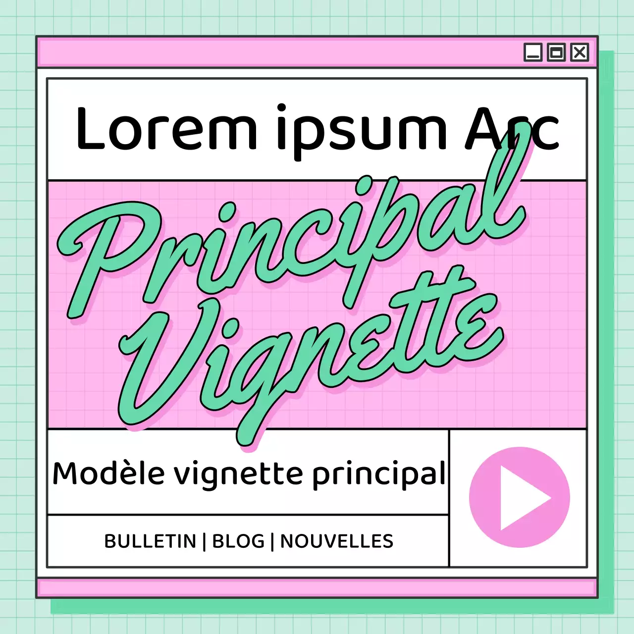 Couverture de la vignette principale tendance en menthe et rose