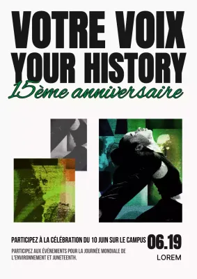 Faites la promotion de votre événement universitaire en vert et blanc