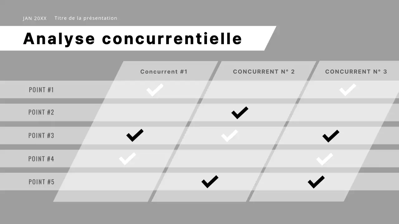 Proposition d'affaires moderne en noir et blanc