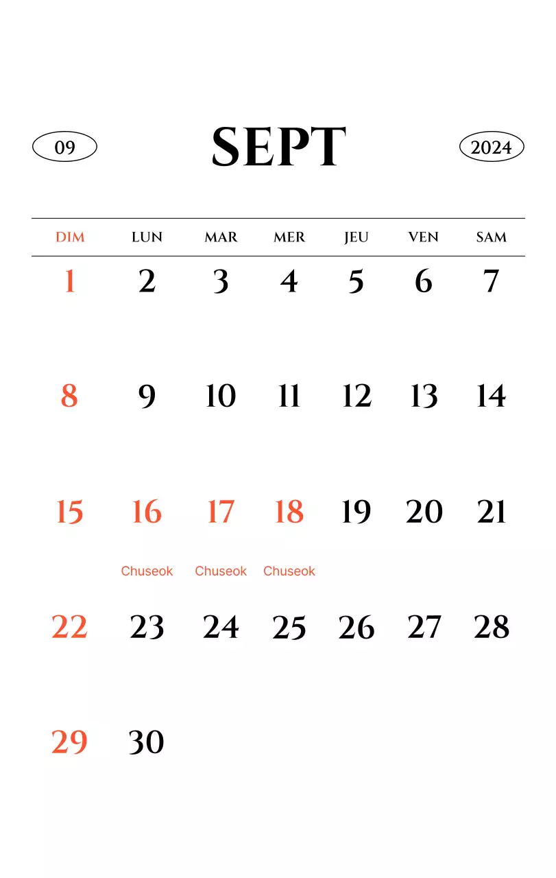 Calendrier mural de style simple avec concept de photographie de voyage émotionnelle en noir et blanc