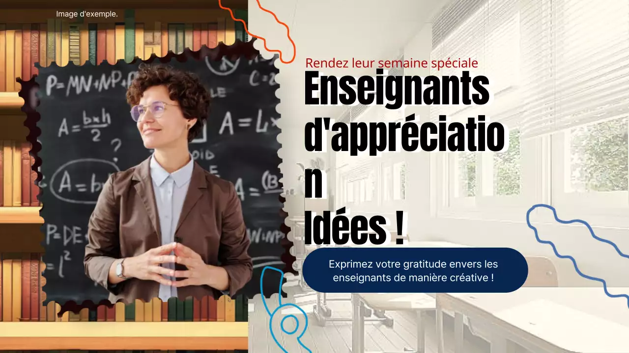 Guide d'appréciation de la journée des enseignants en beige et bleu géométrique