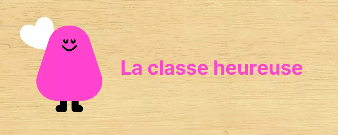 Guide illustré des personnages roses pour la classe de maternelle