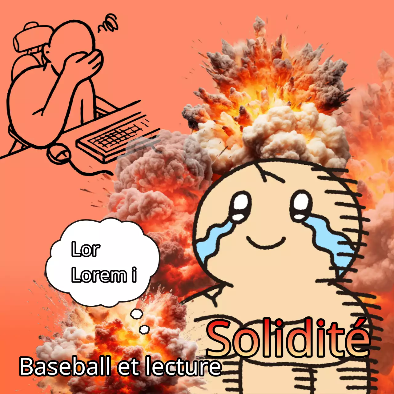 Une bouteille de baseball rouge et orange.