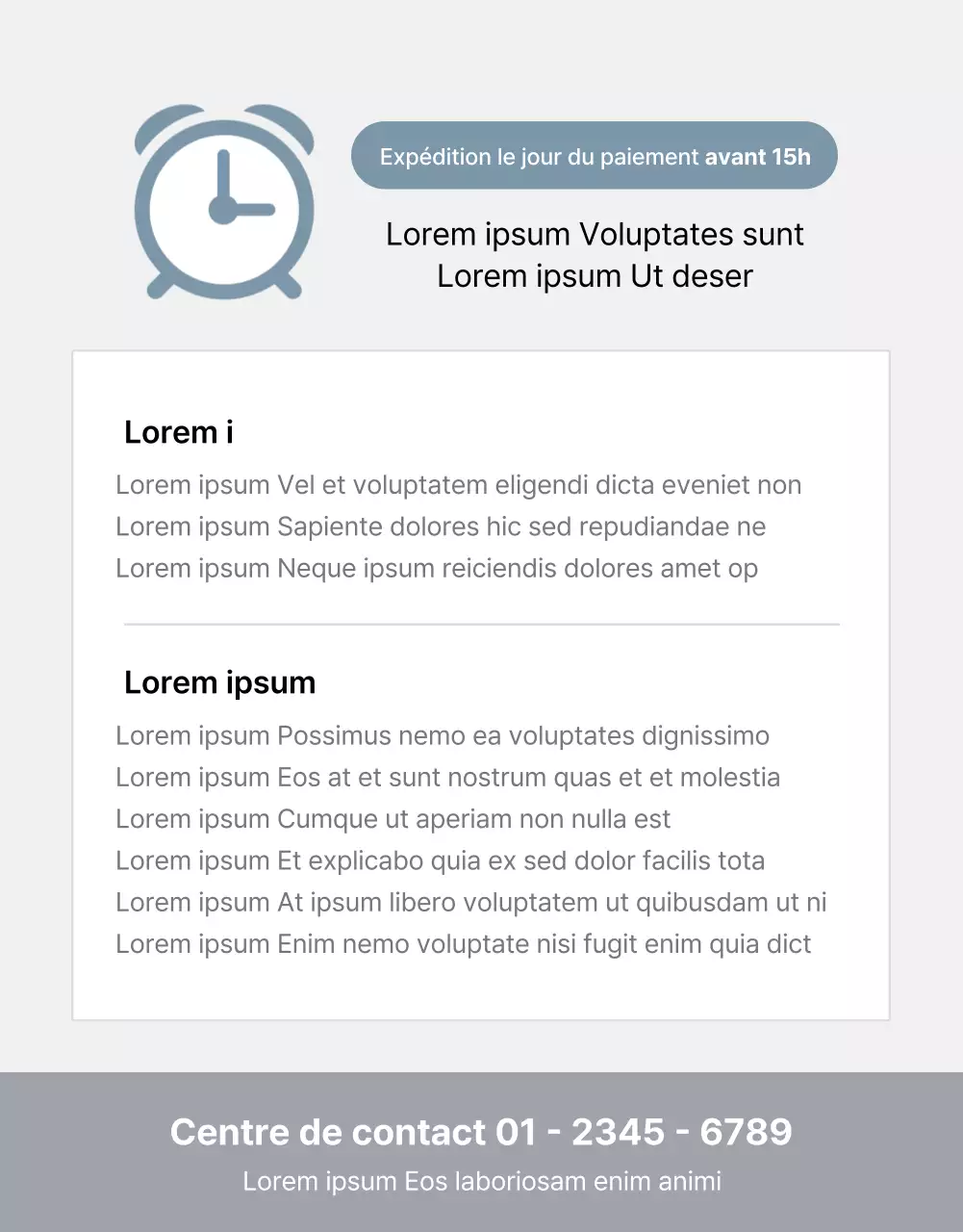 Promouvoir des produits pour vendre des meubles simples gris et bleus