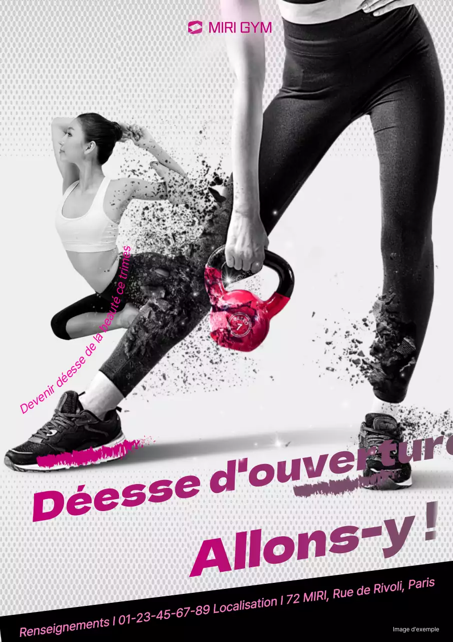 Une publicité de classe pour la santé en rose et noir