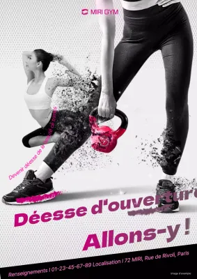 Une publicité de classe pour la santé en rose et noir