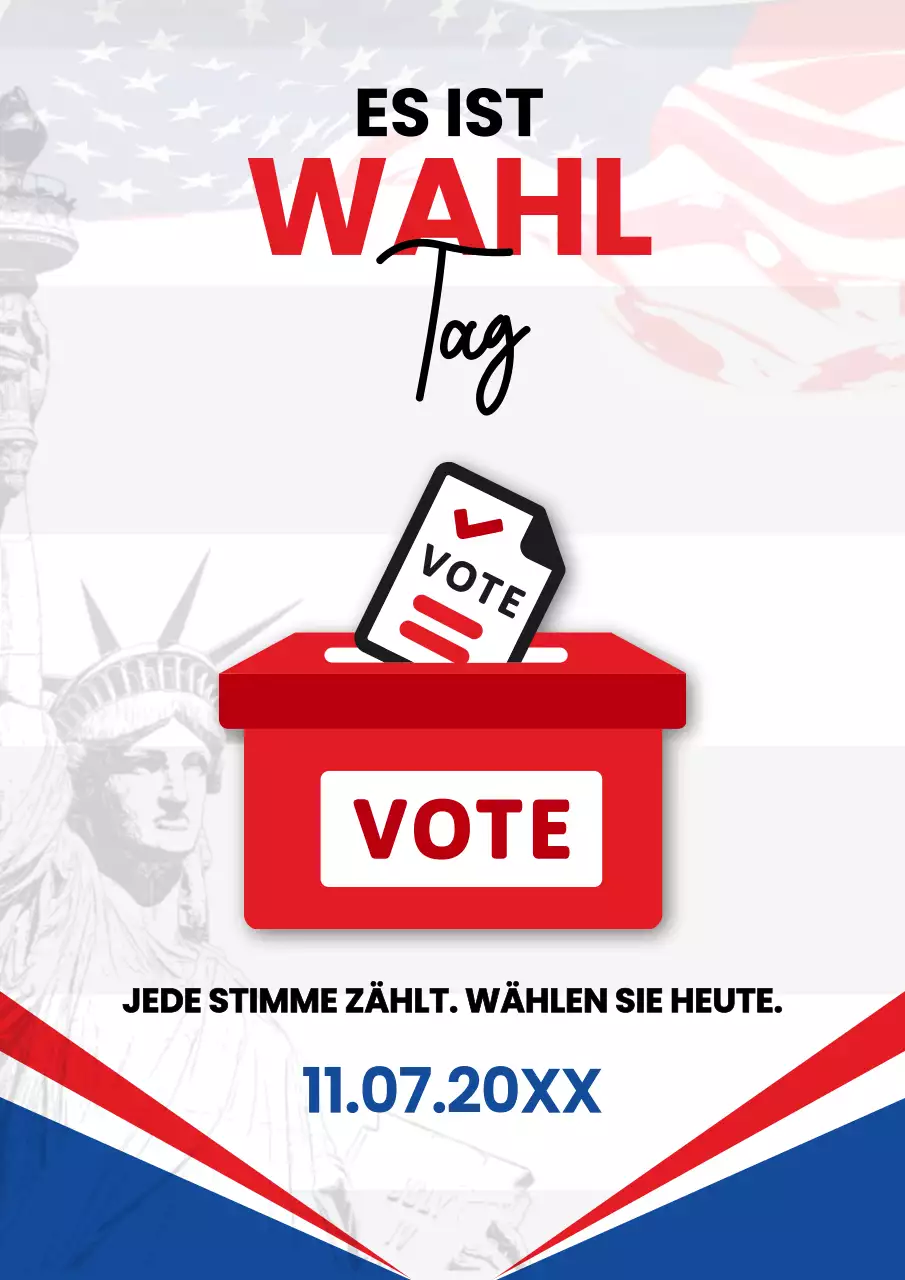 Weiß-rote Grundausschreibung für den Wahltag