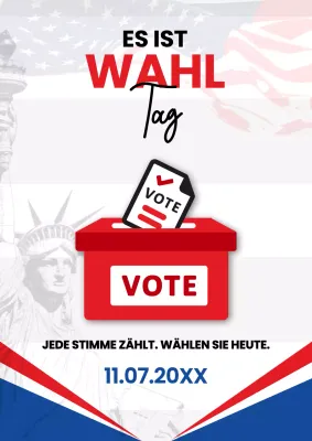 Weiß-rote Grundausschreibung für den Wahltag