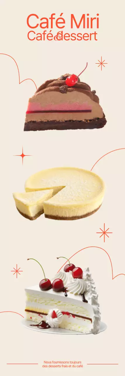 Promouvoir les boissons dessert des cafés avec des accents d'orange