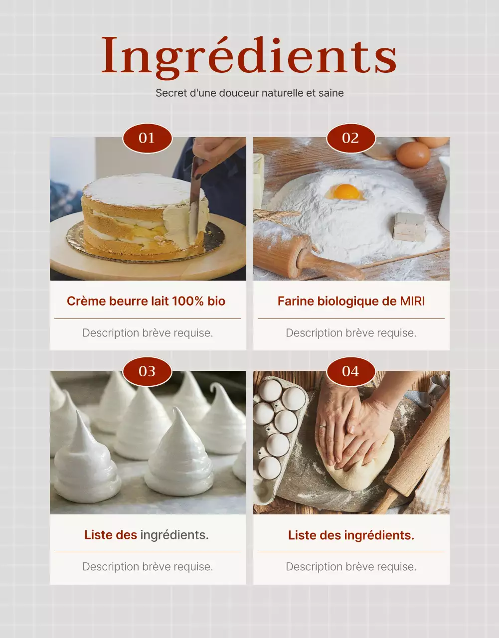 Promouvoir une jolie boulangerie en rouge et rose