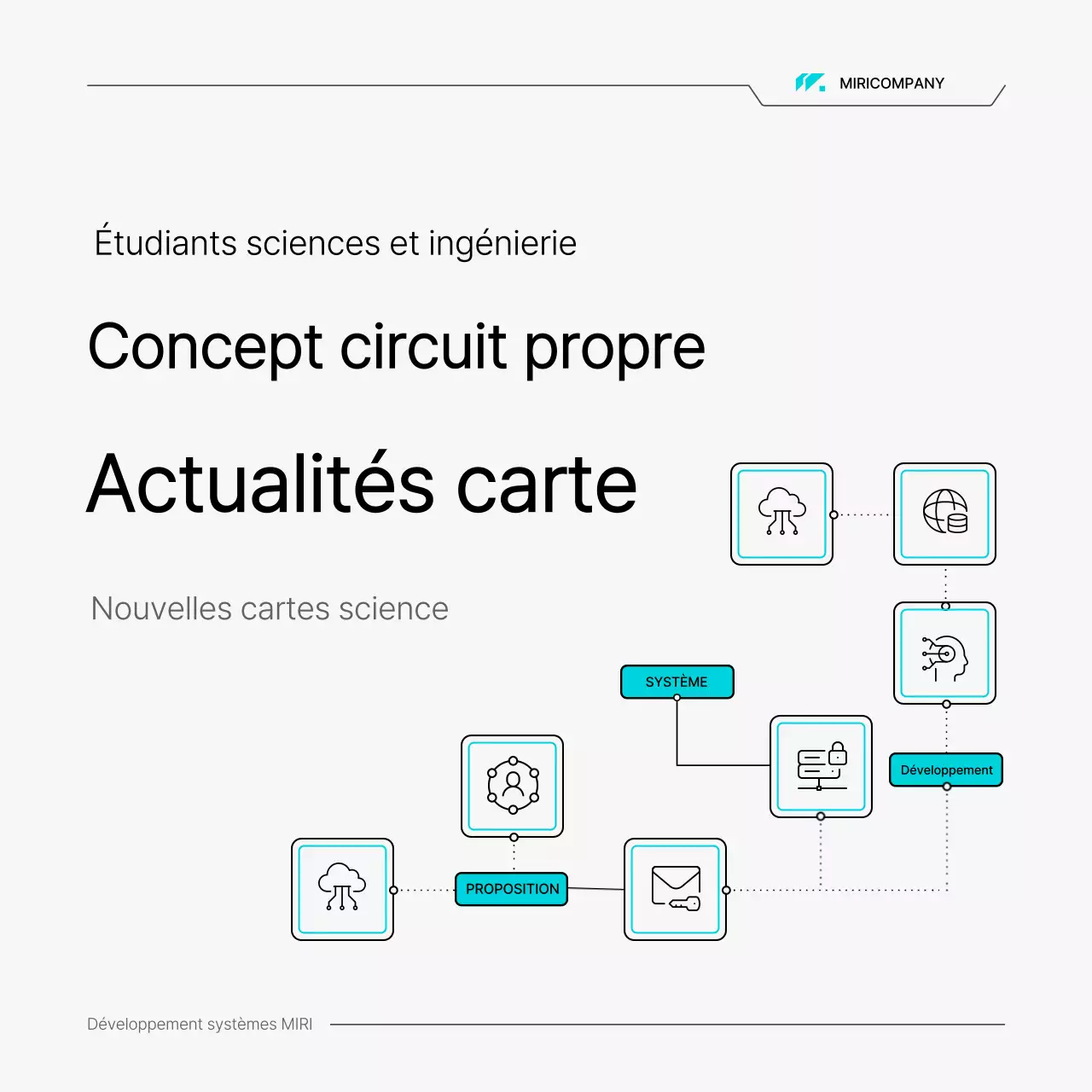 Rapport sur le concept de circuit d'ingénierie simple bleu clair