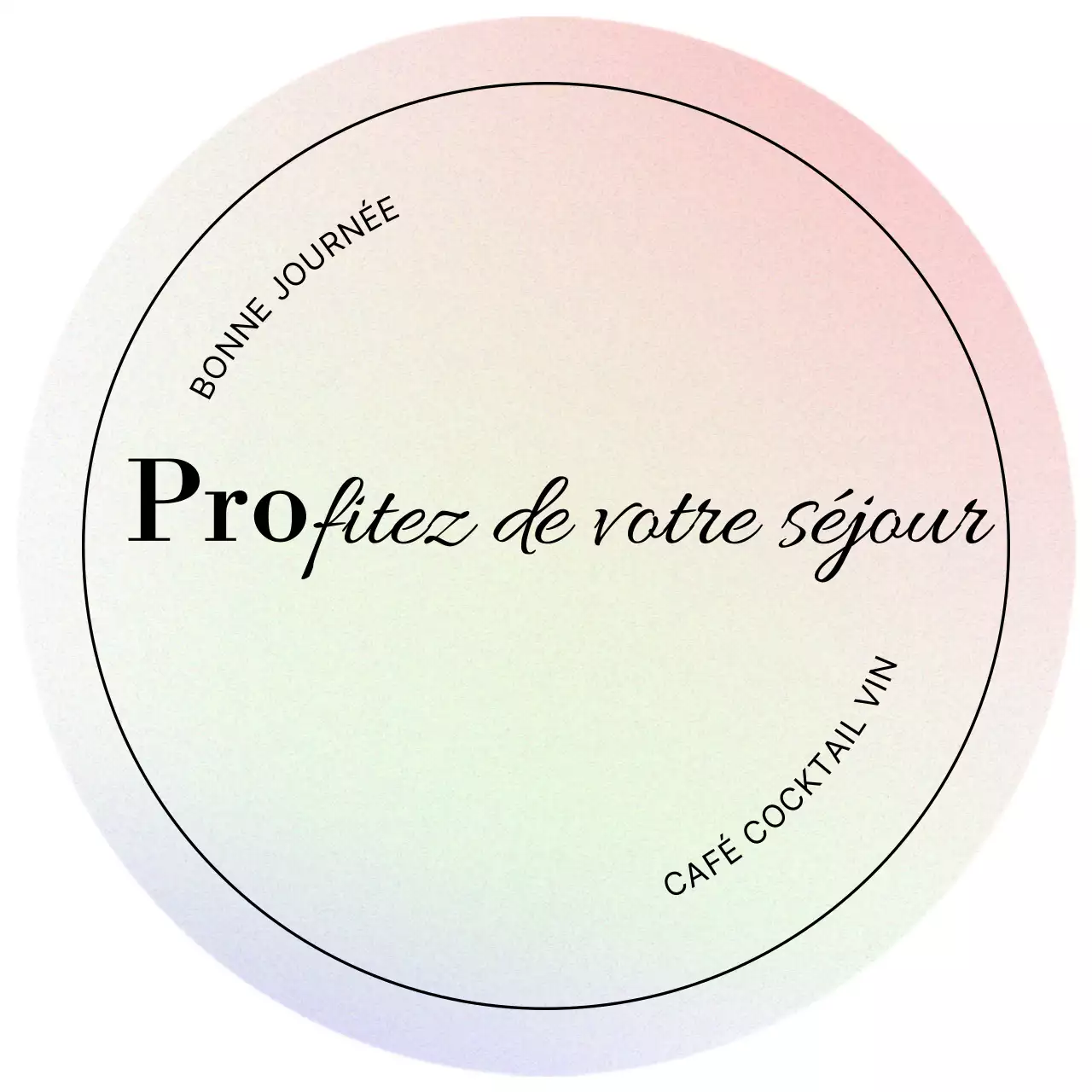 Un café de classe avec des dégradés et une typographie avec empattement.