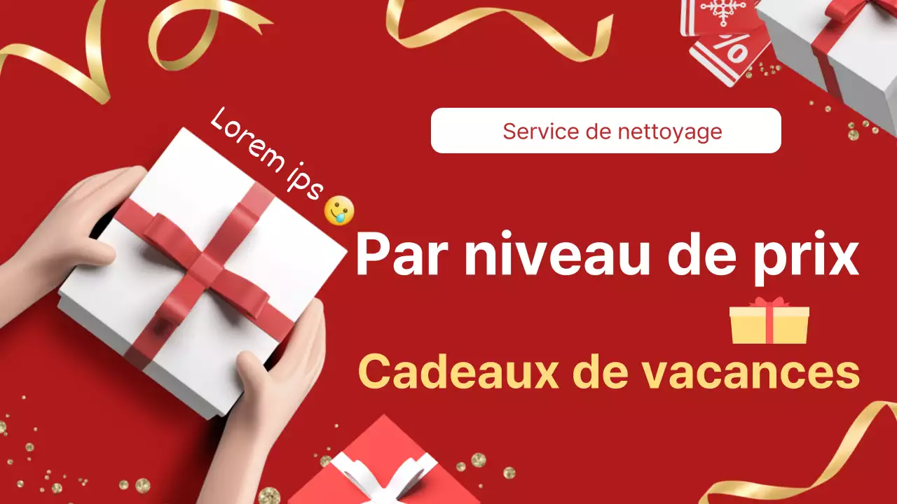 Suggestions de cadeaux pour les fêtes de fin d'année en rouge et or