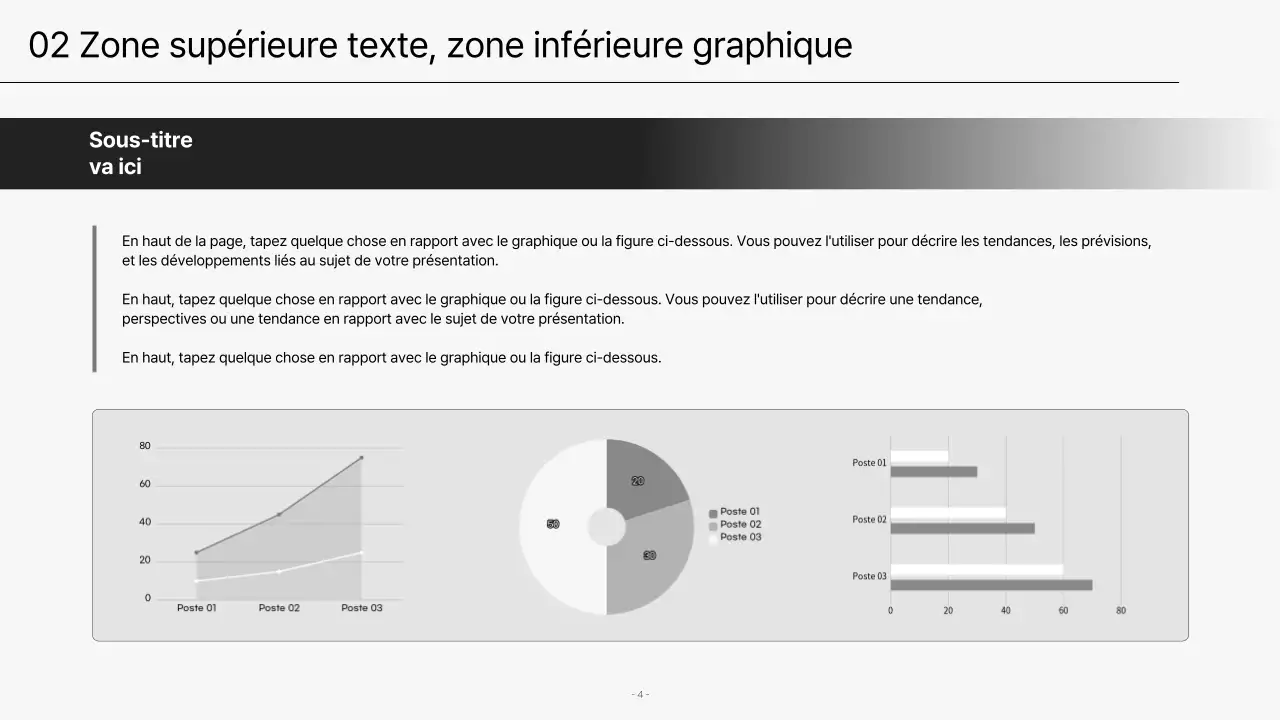 Présentations d'entreprise modernes en noir et blanc