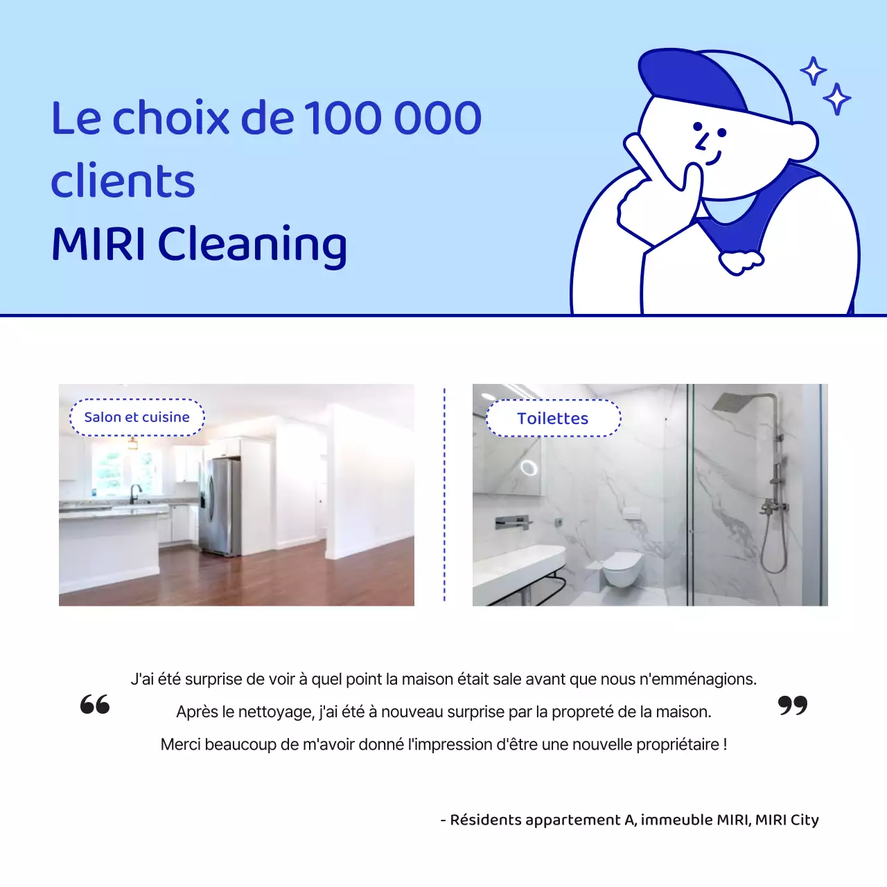 Blue's Simple Move-In Move-Out Cleaning Faites la promotion de votre entreprise de nettoyage à domicile