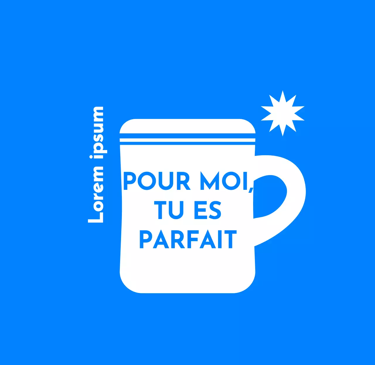 Papeterie design avec illustration d'une tasse