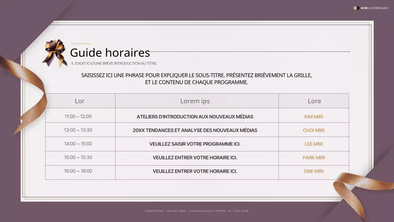 Une luxueuse proposition d'invitation à un événement en violet et or