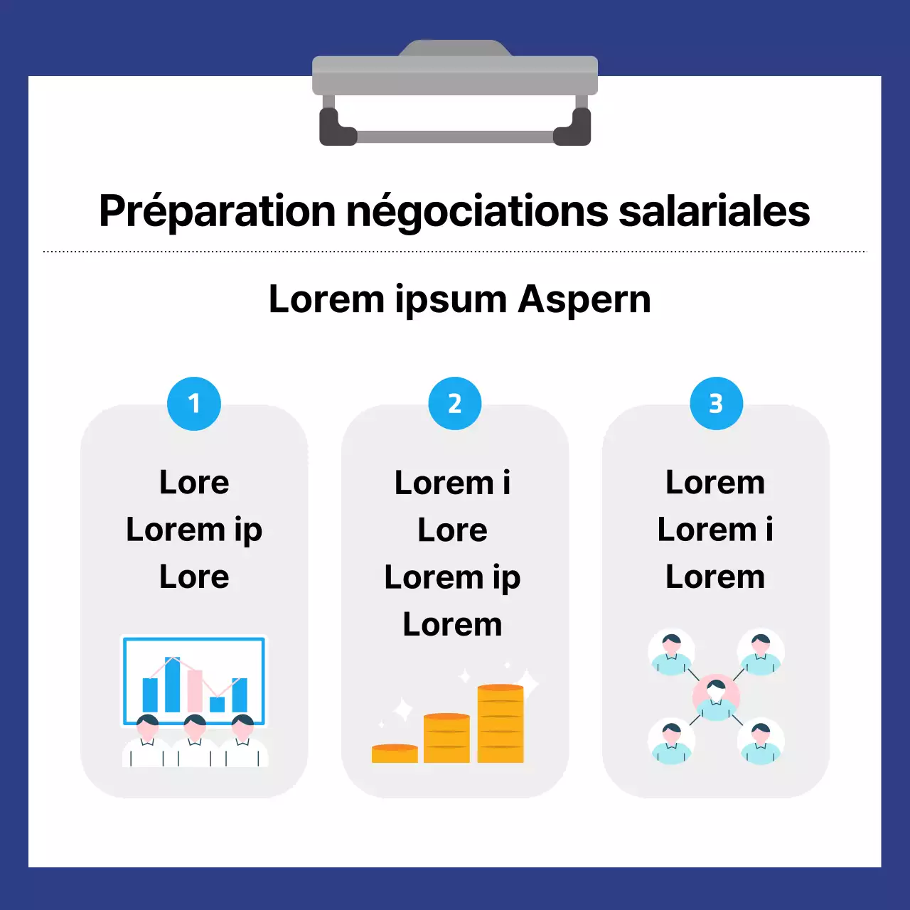 Un guide moderne de la négociation salariale en bleu et bleu clair