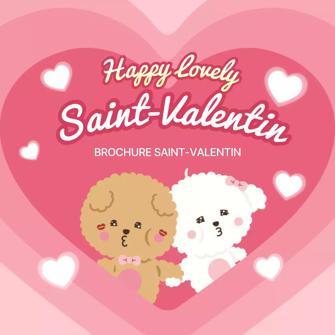 Promouvoir la Saint-Valentin en blanc et rose