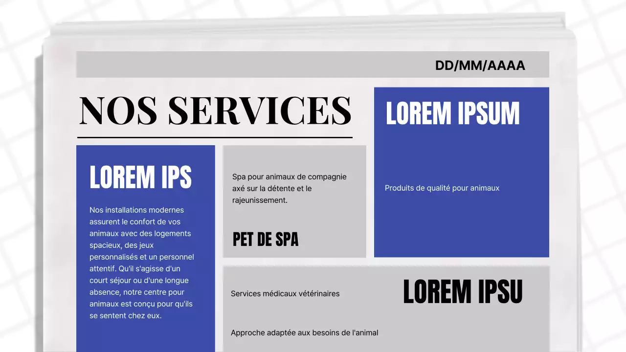 Thème de journal classique bleu et noir Rapport d'activité