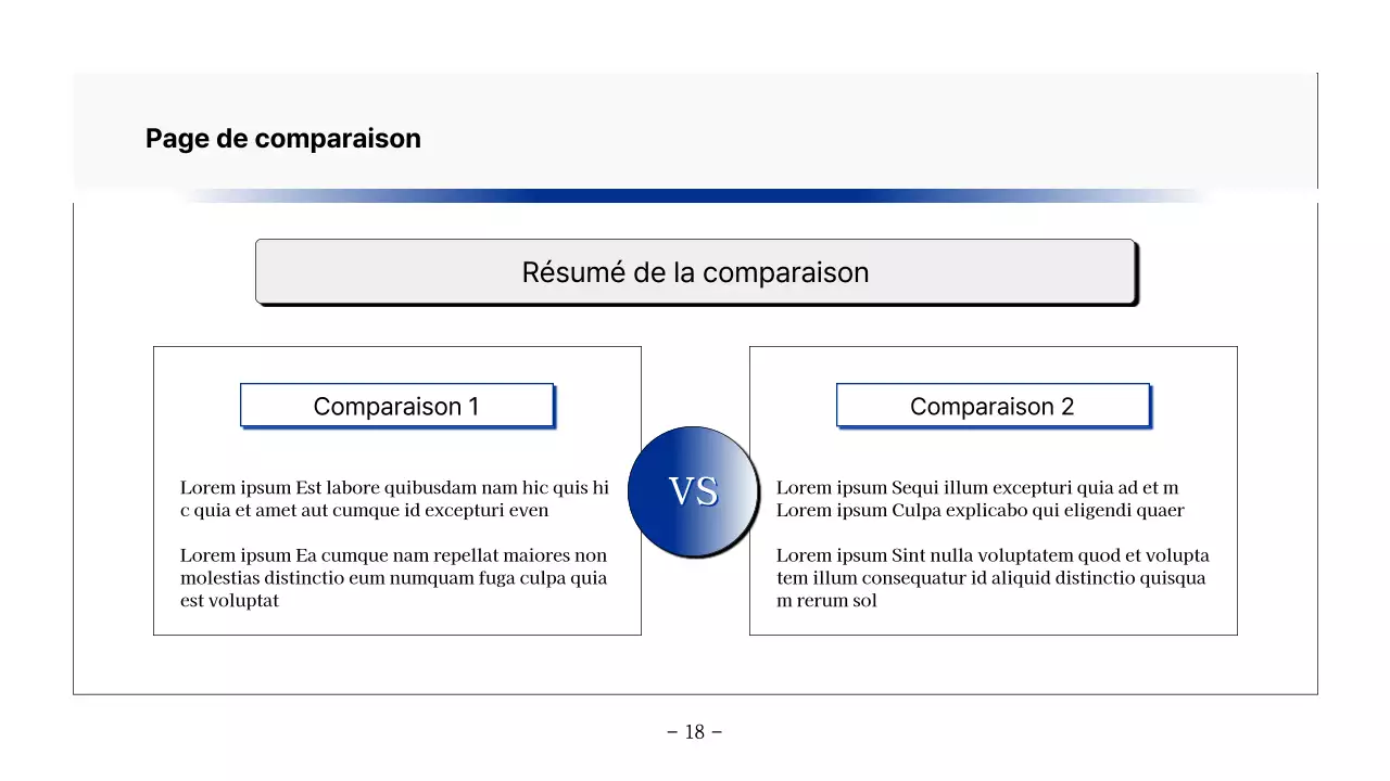 Rapport de base imprimable en bleu marine et gris