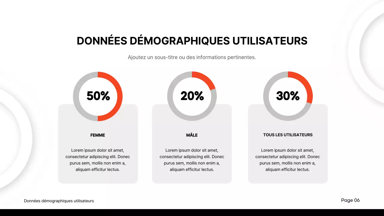 Matériel de rapport d'activité classique noir et rouge