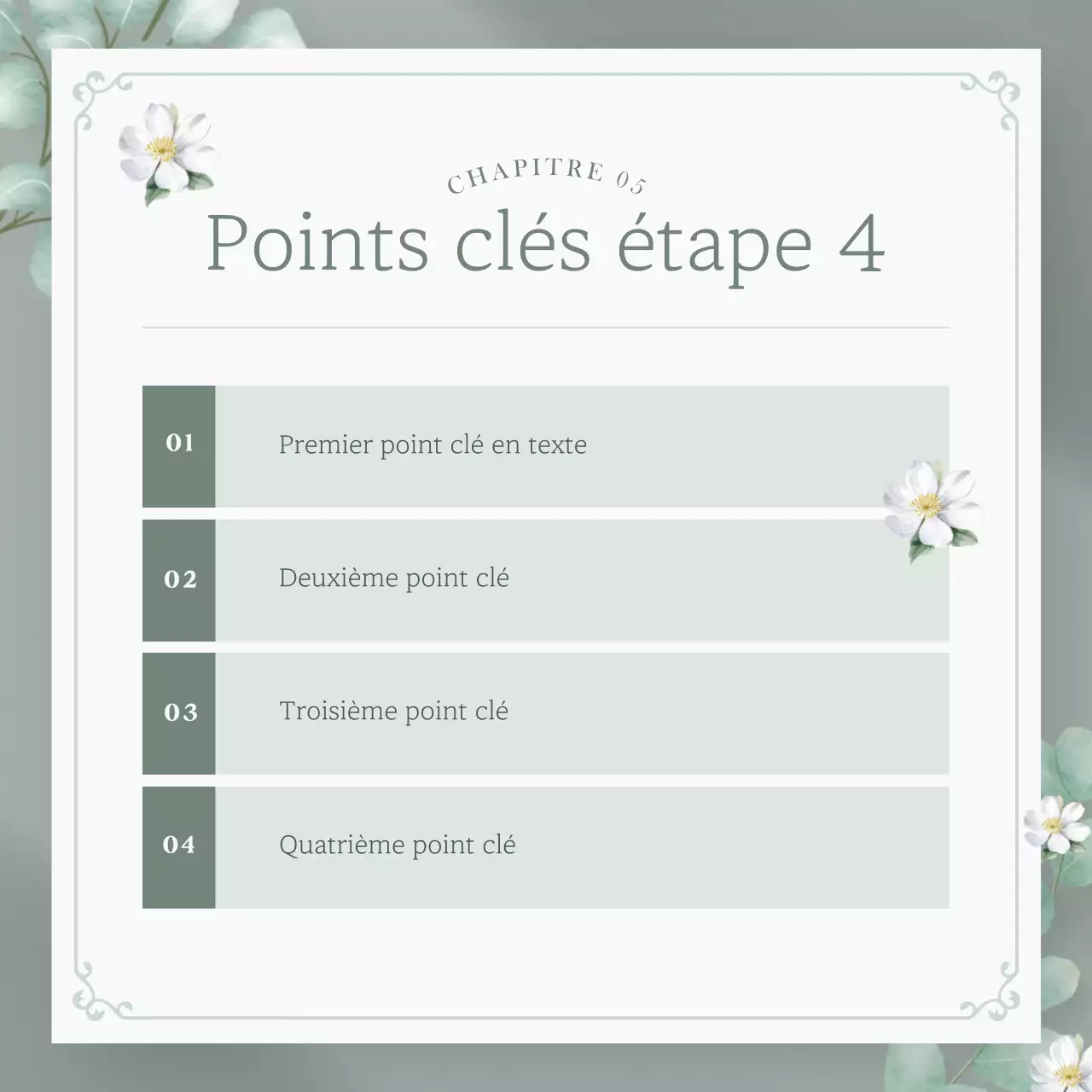 Lettre d'information florale luxueuse en beige et vert