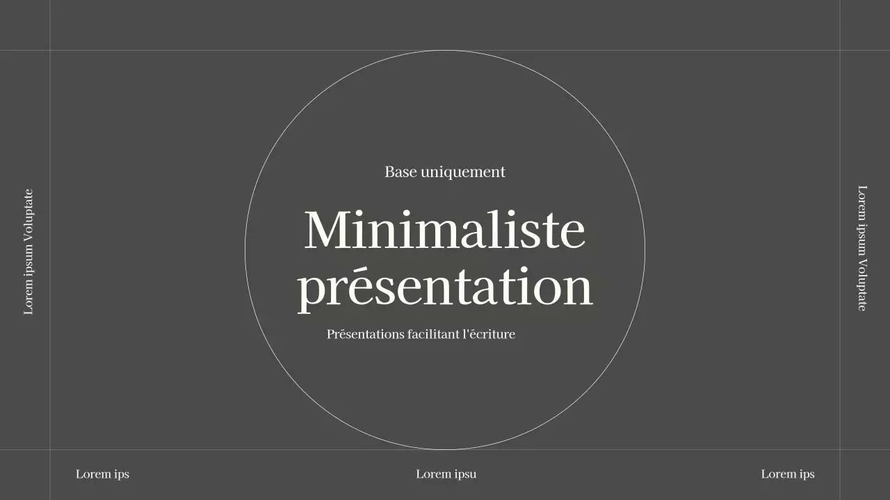 Présentation d'entreprise minimaliste en gris et ivoire
