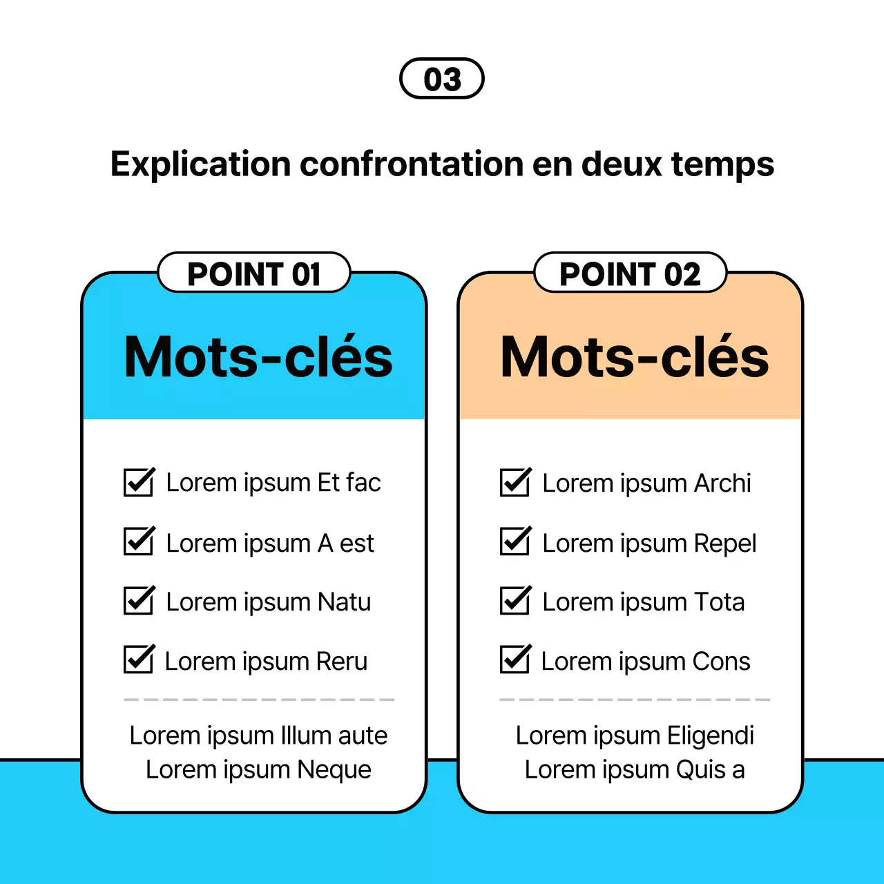  Conseils d'affaires simples en bleu clair et noir