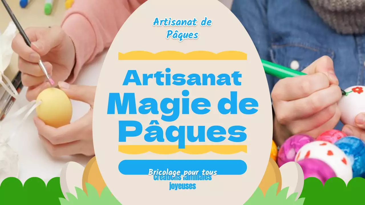 Guide de l'œuf de Pâques bleu et jaune Kitsch DIY