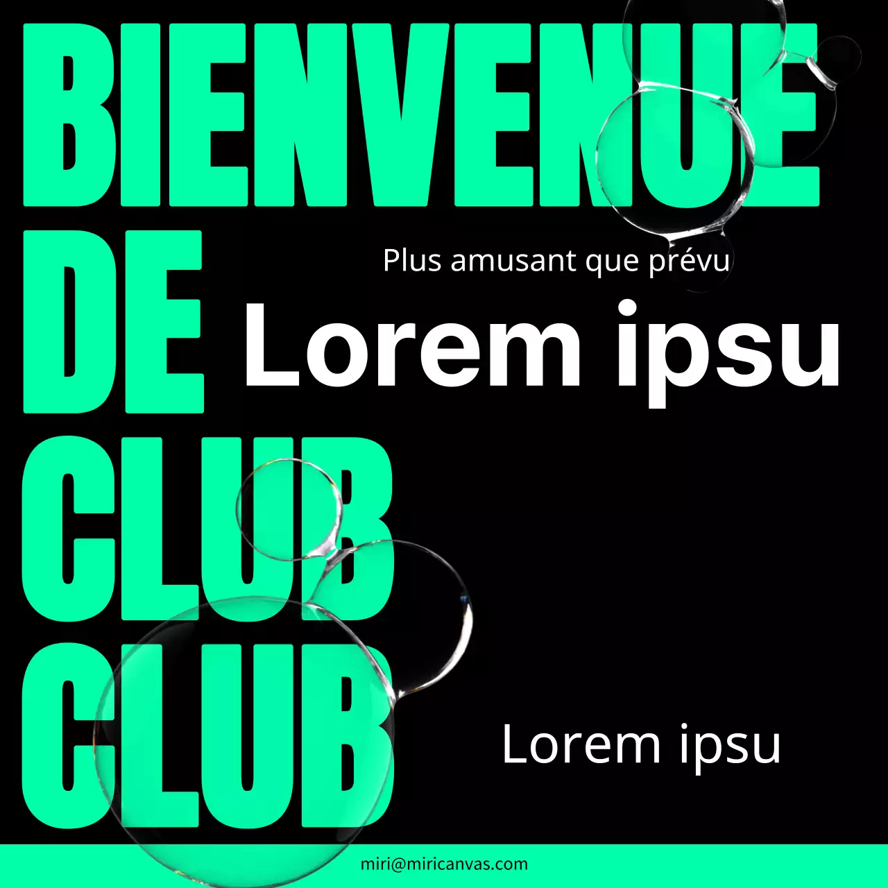 Promouvoir le recrutement des clubs de natation avec la tendance verte et noire