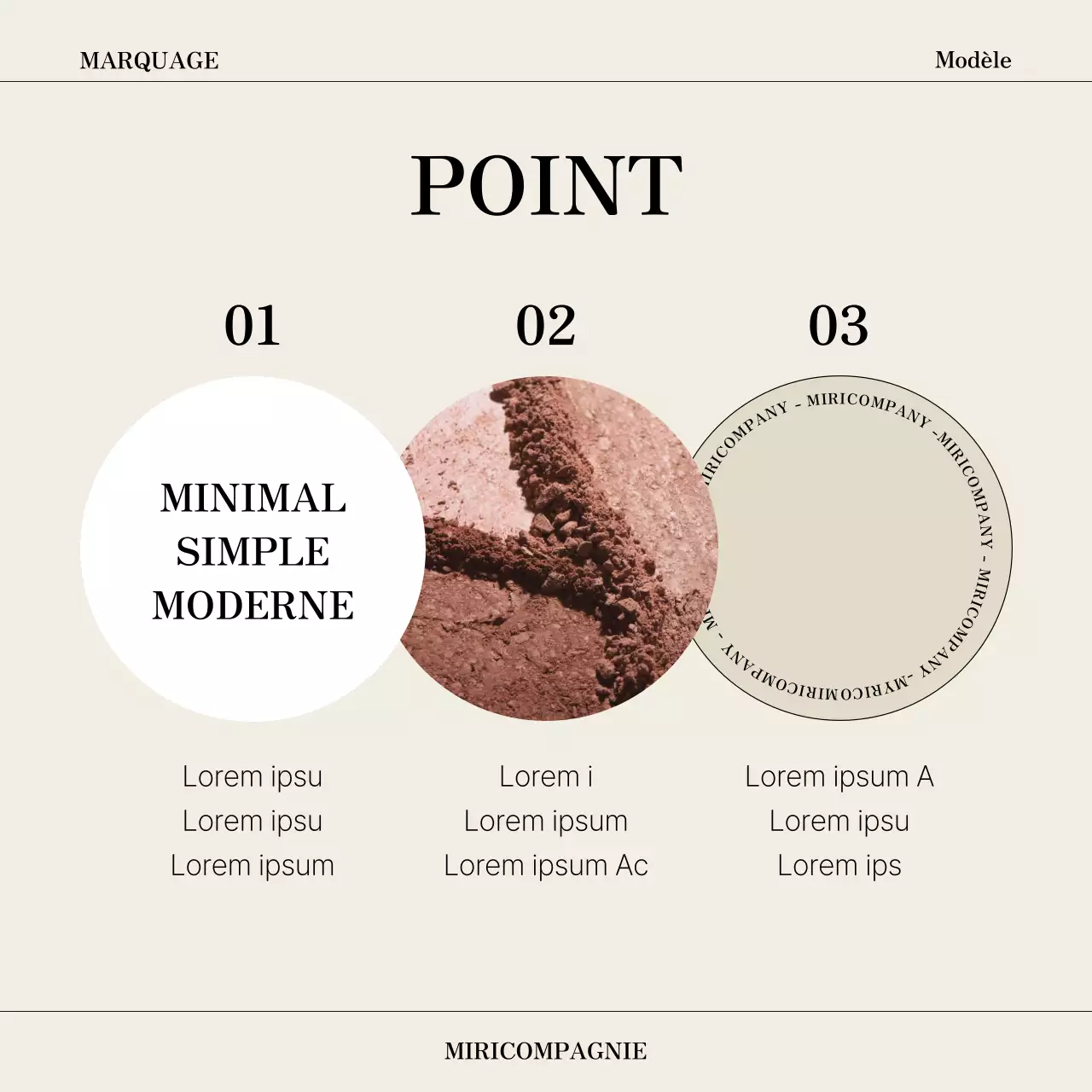 Un dossier de marque simple en beige