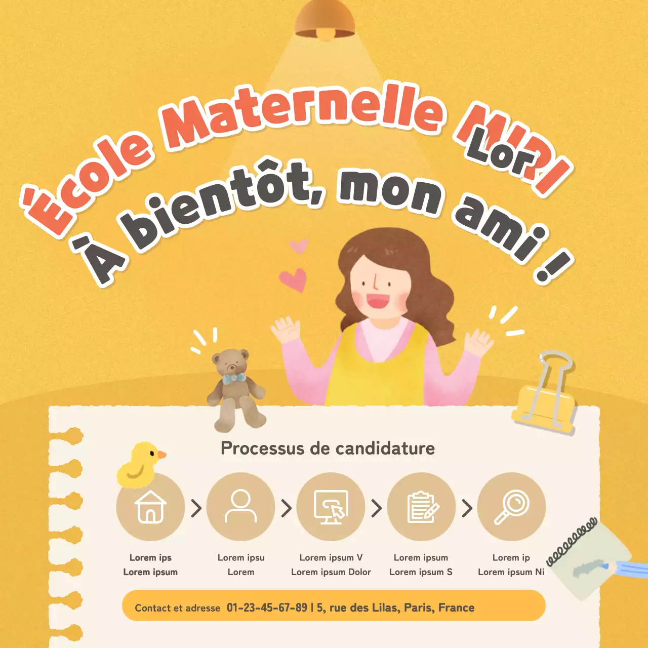 Petites annonces jardin d'enfants vert et jaune